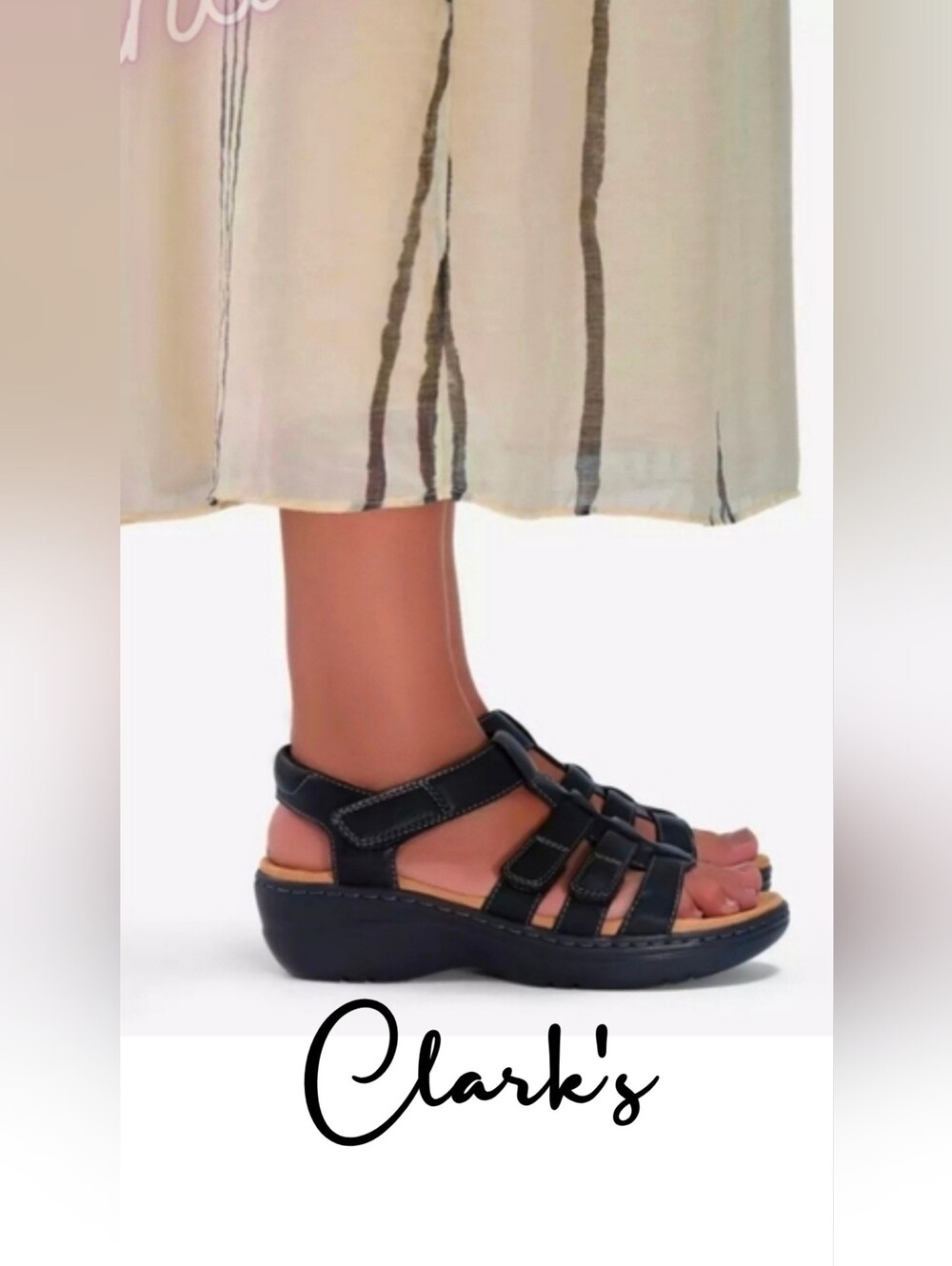Clarks Merliah 2 Ruby Leather Sandals
